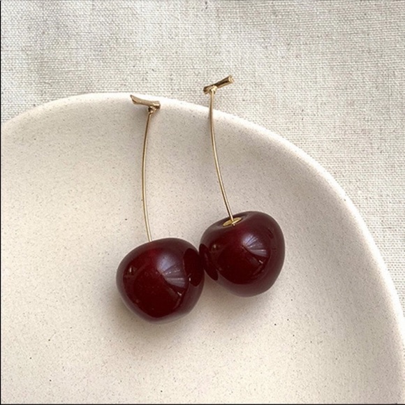 Jewelry - NWT Simulation Cherry Earrings